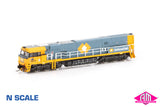 NR Class locomotive NR10 National Rail with large side numbers - Orange & Grey (NNR-1) N-Scale