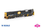 NR Class locomotive NR52 National Rail Black Livery - Orange & Black (NNR-4) N-Scale