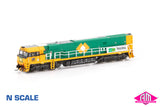 NR Class locomotive NR53 Trailerail with large side numbers - Orange & Green (NNR-5) N-Scale