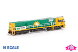 NR Class locomotive NR53 Trailerail with large side numbers - Orange & Green (NNR-5) N-Scale