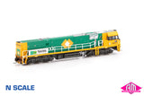 NR Class locomotive NR55 Trailerail with large side numbers - Orange & Green (NNR-6) N-Scale