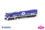 NR Class locomotive NR56 Seatrain with large side numbers - Blue & White (NNR-7) N-Scale