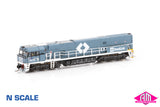 NR Class locomotive NR58 SteelLink with large side numbers - Grey & White (NNR-9) N-Scale