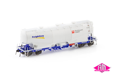 NPHH Cement Hopper, FreightCorp/Australian Cement White/Blue with FC/AC Logos, 4 car pack NPH-3 (HO Scale)