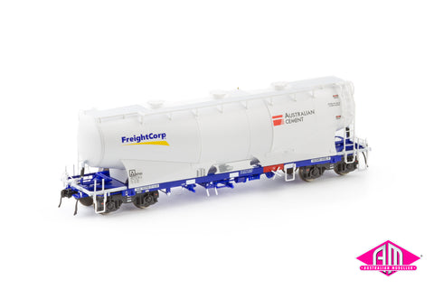 NPHH Cement Hopper, FreightCorp/Australian Cement White/Blue with FC/AC Logos, 4 car pack NPH-4 (HO Scale)