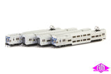 V Set NSWPTC Blue Goose, Blue/Grey Nose with Blue/Yellow L7 - 4 Car Set (NPS-38) HO Scale