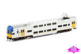 V Set CityRail Intercity, Blue/Yellow Nose with TfNSW Logos & Yellow Doors - 4 Car Set (NPS-50) HO Scale