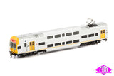 V Set TfNSW TrainLink, Red/Grey/Yellow Nose with TfNSW Logos & Yellow Doors - 4 Car Set (NPS-52) HO Scale