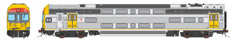 V Set TfNSW TrainLink, Red/Grey/Yellow Nose with TfNSW Logos & Yellow Doors - 4 Car Set (NPS-65) HO Scale