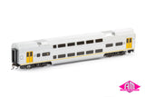 V Set TfNSW TrainLink, Red/Grey/Yellow Nose with TfNSW Logos & Yellow Doors - 4 Car Set (NPS-64) HO Scale