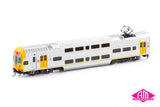 V Set TfNSW TrainLink, Red/Grey/Yellow Nose with TfNSW Logos & Yellow Doors - 4 Car Set (NPS-65) HO Scale