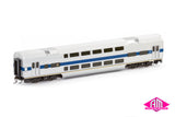 V Set CityRail CityDecker, Yellow/Grey Nose with Blue Side Stripe - 4 Car Set (NPS-66) HO Scale