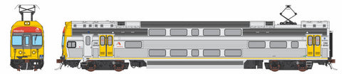 V Set TfNSW TrainLink, Red/Grey/Yellow Nose with TfNSW Logos & Yellow Doors - 4 Car Set (NPS-68) HO Scale