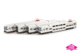 V Set NSWPTC Blue Goose, Blue/Grey Nose with Candy L7 & Bicentennial Stickers - 4 Car Set (NPS-70) HO Scale