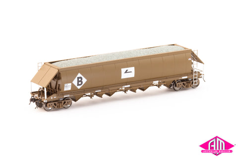 NPZH Gravel Hopper, FreightCorp Wagon Grime with Faded L7 & Large 'B' - 4 Car Pack (NQH-2)