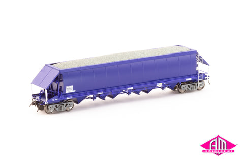 NPZH Gravel Hopper, Pacific National Blue with No Logos - 4 Car Pack (NQH-6)