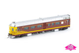 DEB Set Railcar, NSWGR Reverse With White L7 & Waratah - 4 Car Set (NRC-5) HO Scale