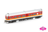 DEB Set Railcar, SRA Mixed Set Unique Reverse With White L7 & Waratah / Unique Candy Reverse - 4 Car Set (NRC-9) HO Scale
