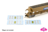 NSP-4 Renumbering Decals NHFF/NHSH Coal Hopper (N Scale)