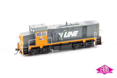 Powerline - T Class Series 3 Low Nose "Baclawat Window" T393 'V/Line Tangerine/Grey' (HO Scale)