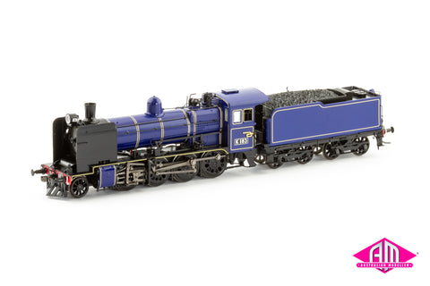 VR K Class Locomotive, K 183 Preserved 1993, Plate Cowcatcher Bopox Wheels Welded Tender (HO Scale)