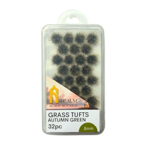Realm Scale Scenics - RSC01 - Grass Tufts - Autumn Green - 8mm (32pcs)