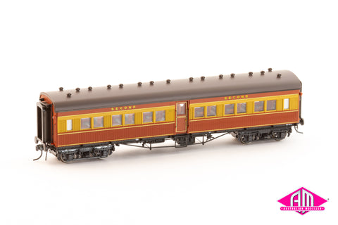 NSWGR FG Independent Passenger Carriages Venetian Red & Russet FG659, & FG670 (2 Car Set) HO Scale FG002
