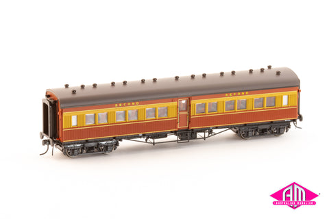 NSWGR FG Independent Passenger Carriages Venetian Red & Russet FG662, & FG675 (2 Car Set) HO Scale FG003