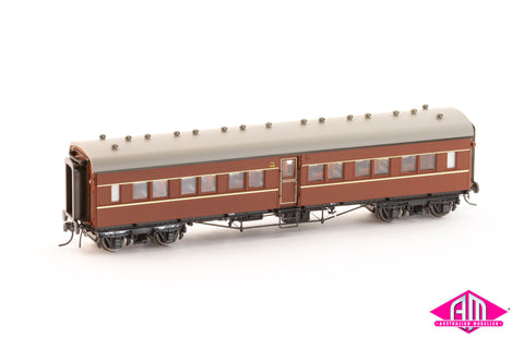 NSWGR FG Independent Passenger Carriages Indian Red FG648, & FG662 (2 Car Set) HO Scale FG006