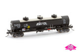NSWSRA NTAF 10,000 Gallon Rail Tank Cars 4 Car Pack 1983-1995 NTAF 005 (HO Scale)