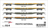 OCY Container Wagons 4 Car Pack, Pacific National (HO Scale) OCY014