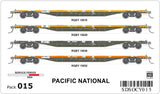 OCY Container Wagons 4 Car Pack, Pacific National (HO Scale) OCY015