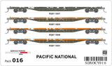 OCY Container Wagons 4 Car Pack, Pacific National (HO Scale) OCY016
