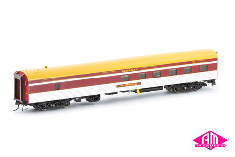 Club Car, VR Heritage, "Victoria" Maroon/Yellow (1996-2004) - Single Car SPC-3 (HO Scale)