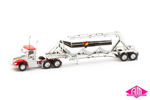 SPEC036 - Kenworth T680 Day Cab Truck with Pneumatic Bulk Trailer - Vernon Transportation (HO Scale)