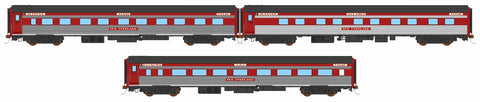 The Overland, V&SAR, Regal Red (1971-1978) - 3 Car Add-on-Set #1 SPS-2 (HO Scale)