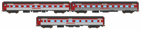 The Overland, V&SAR, Regal Red (1971-1978) - 3 Car Add-on-Set #2 SPS-3 (HO Scale)