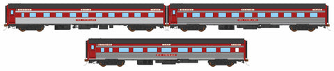 The Overland, V&ANR, Regal Red (1978-1989) - 3 Car Add-on-Set #1 SPS-5 (HO Scale)