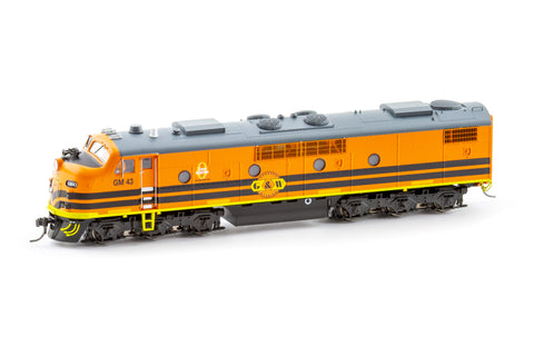 GM Class Locomotive, G&W - Orange/Black, GM43 (HO Scale)