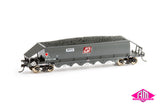 VAK Coal Hopper VAKMQ Weathered QR Red VAK308 (4 car set) HO Scale 16.5mm