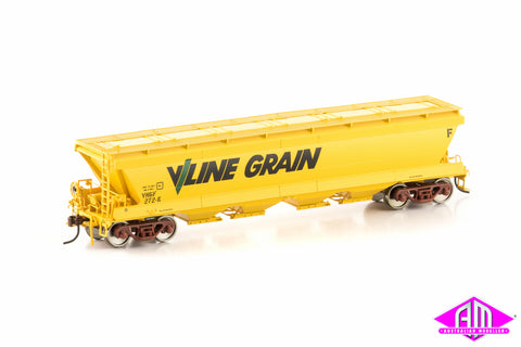 VHGF Grain Hopper V/Line Yellow with V/Line Grain Logo 4 wagon pack VGH-31 (HO Scale)