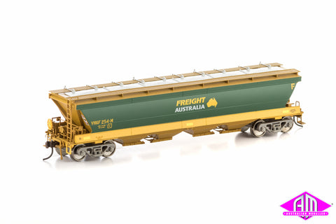 VHGF Grain Hopper Freight Australia Green/Yellow with FA Logo 4 wagon pack VGH-34 (HO Scale)