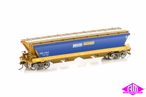 VHGF Grain Hopper Pacific National Blue/Yellow with PN Logo 4 wagon pack VGH-36 (HO Scale)