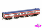 N Passenger Cars V/Line Passenger MK1 Red/White/Blue without Bottom Stripes and with V/Line Logo, 4 Car Set (VPS-11) HO Scale