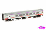 N Passenger Cars V/Line Passenger MK3 Grey/White/Red with V/Line Logo, 4 Car Set (VPS-16) HO Scale