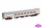 N Passenger Cars V/Line Passenger MK3 Grey/White/Red with V/Line Logo, 4 Car Set (VPS-50) HO Scale