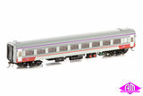 N Passenger Cars V/Line Passenger MK3 Grey/White/Red with V/Line Logo, 4 Car Set (VPS-16) HO Scale