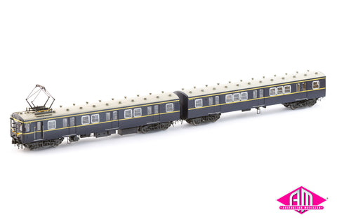 Harris VR Blue/Gold 1975-1988 Era, 3 Door Type 2 - 4 Car Set (VPS-42) HO Scale