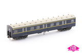 Harris VR Blue/Gold 1975-1988 Era, 3 Door Type 2 M, Type 1 T - 7 Car Set (VPS-46) HO Scale
