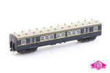 Harris VR Blue/Gold 1975-1988 Era, 2 Door Type 3 - 7 Car Set (VPS-48) HO Scale